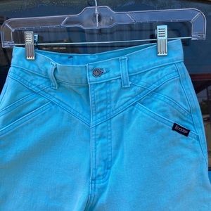 Light teal high waist vintage Rockies